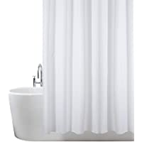 Los mejores  - Cortina de ducha- blanco sólido- 180 x 180 cm (71 x 71 pulgadas) | 100% poliéster
